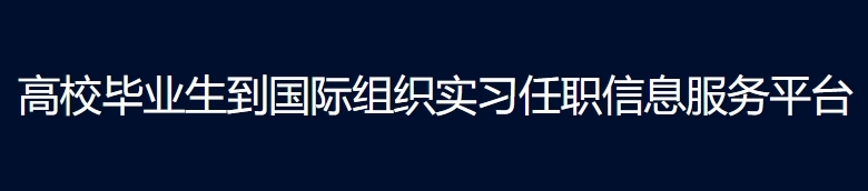 国际组织实习服务平台